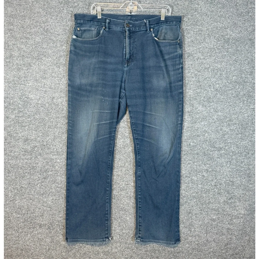 Banana Republic Jeans Mens 36x30‎ Blue Traveler Slim Fit Stretch Casual